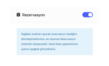 rezervasyon modulu